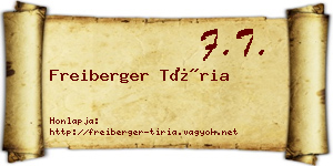 Freiberger Tíria névjegykártya